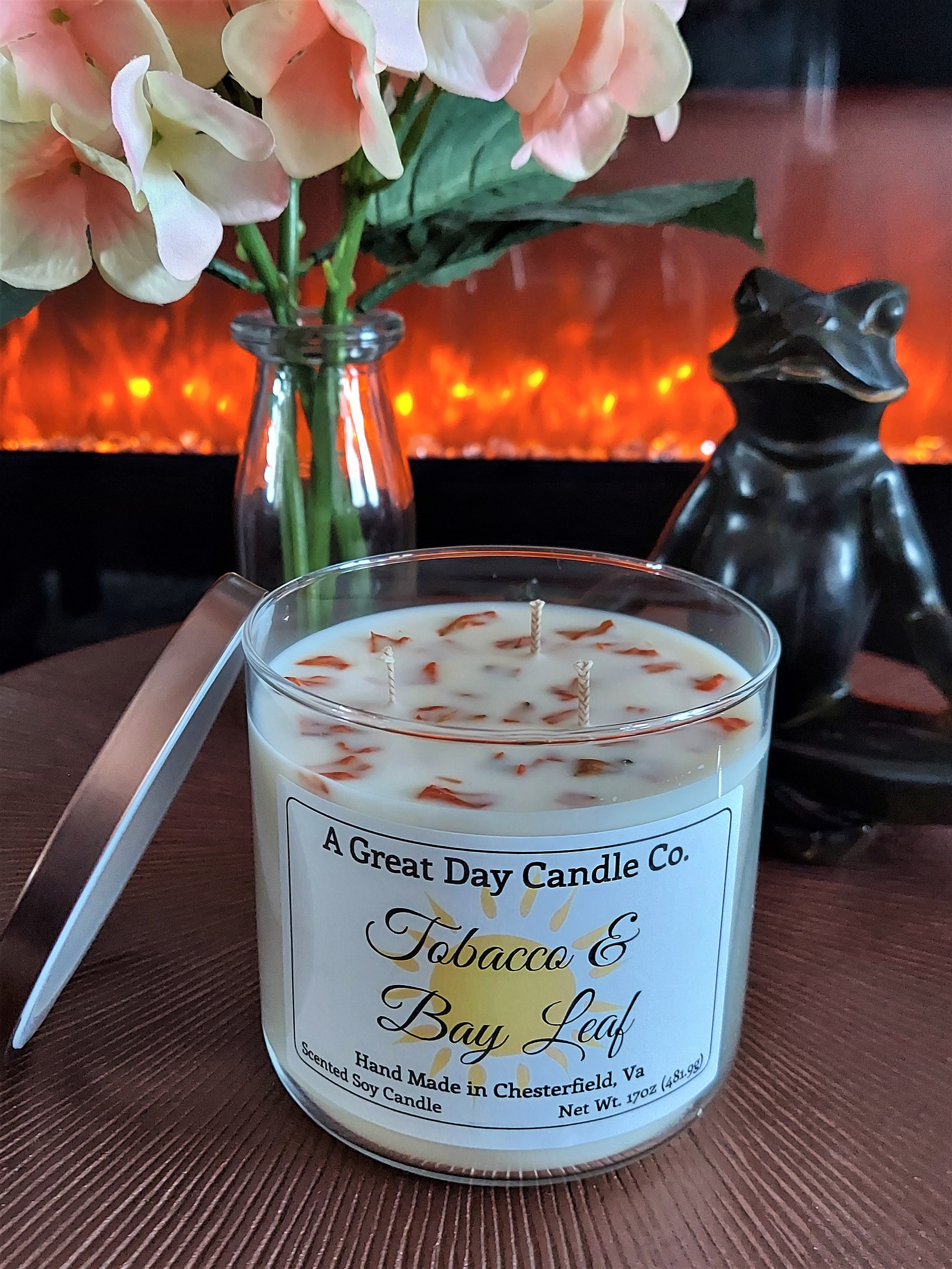 tobacco and bay leaf candle Tobacco & Bay Leaf 17oz Triple-Wick Candle