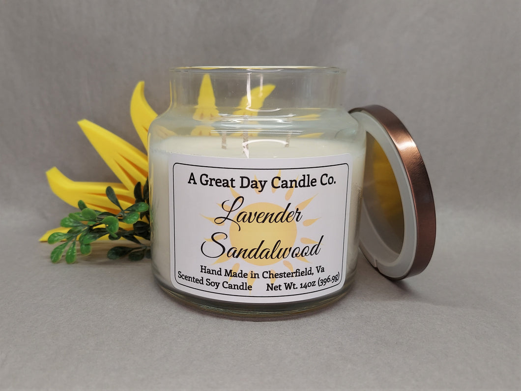 Lavender Sandalwood 14oz Triple-Wick Candle