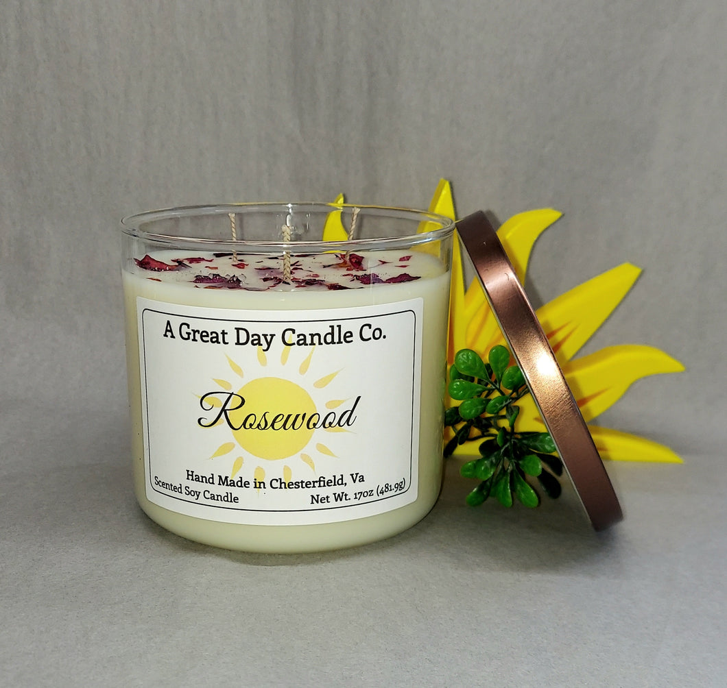 Rosewood 17oz Triple-Wick Candle